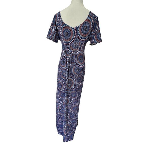 Tiffany Rose Maternity Maxi Dress Size US 2/4 Kimono Bohemian Aztec Maxi Slip On - Picture 7 of 9